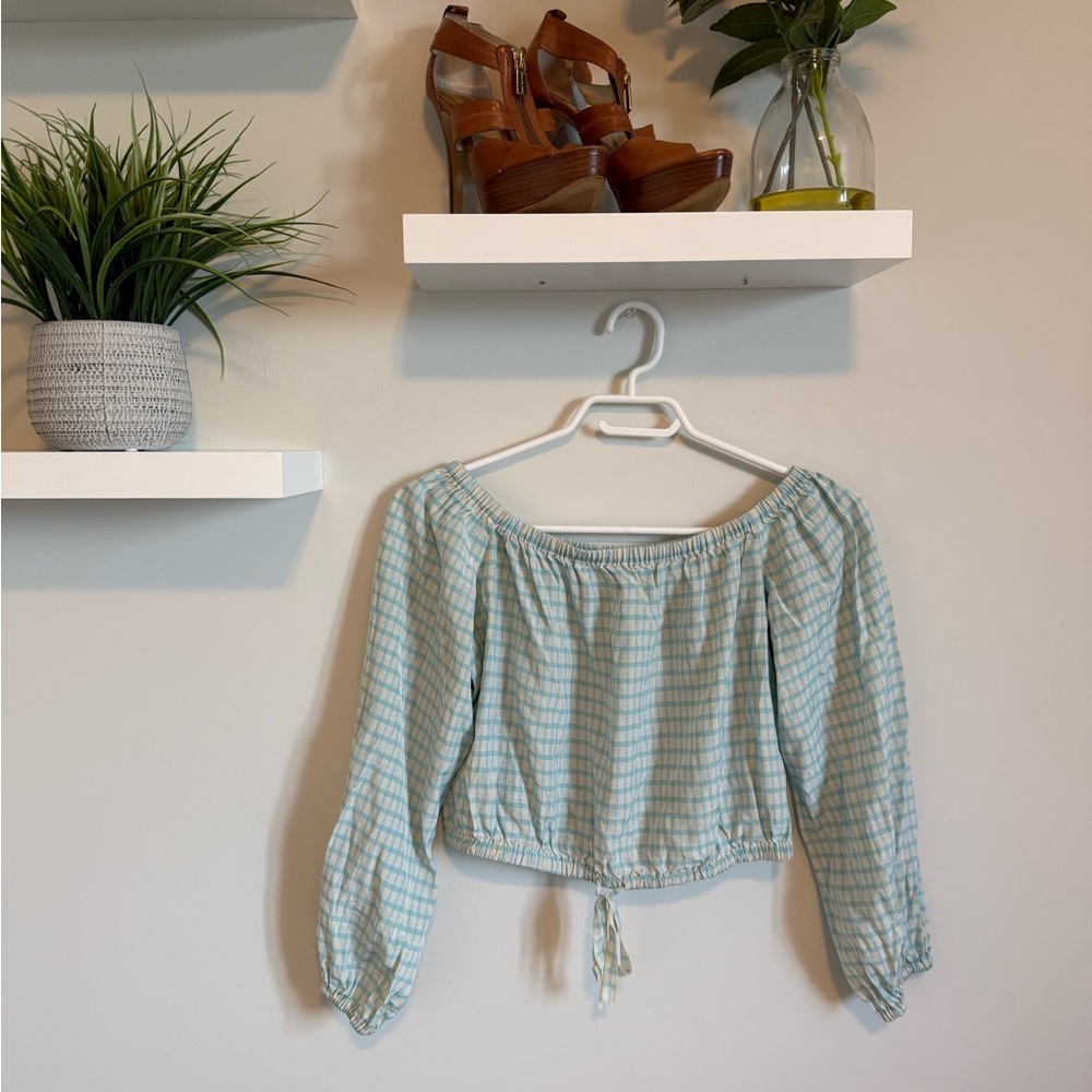 Wilfred Light Blue Checkered Blouse